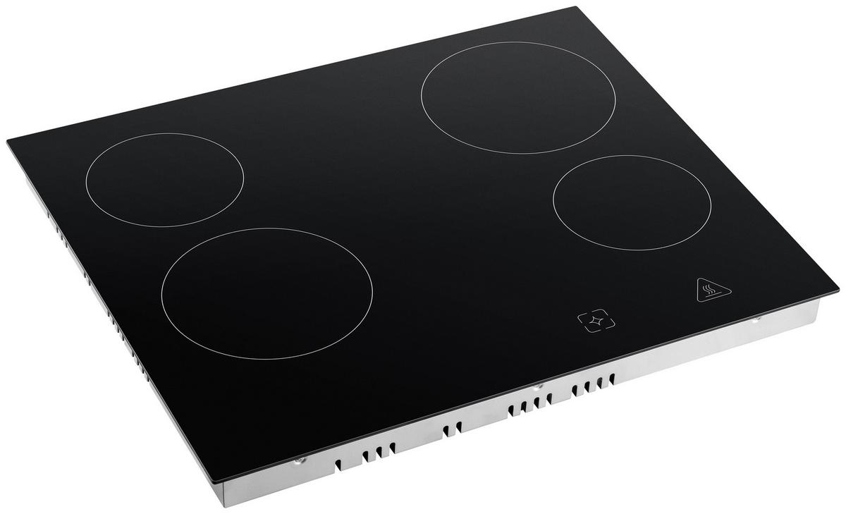 Herdset HS20001-26 Schwarz/Edelstahlfarben - Edelstahlfarben/Schwarz, Trend, Glas/Metall (59,4/59,5/52,1cm) - Respekta