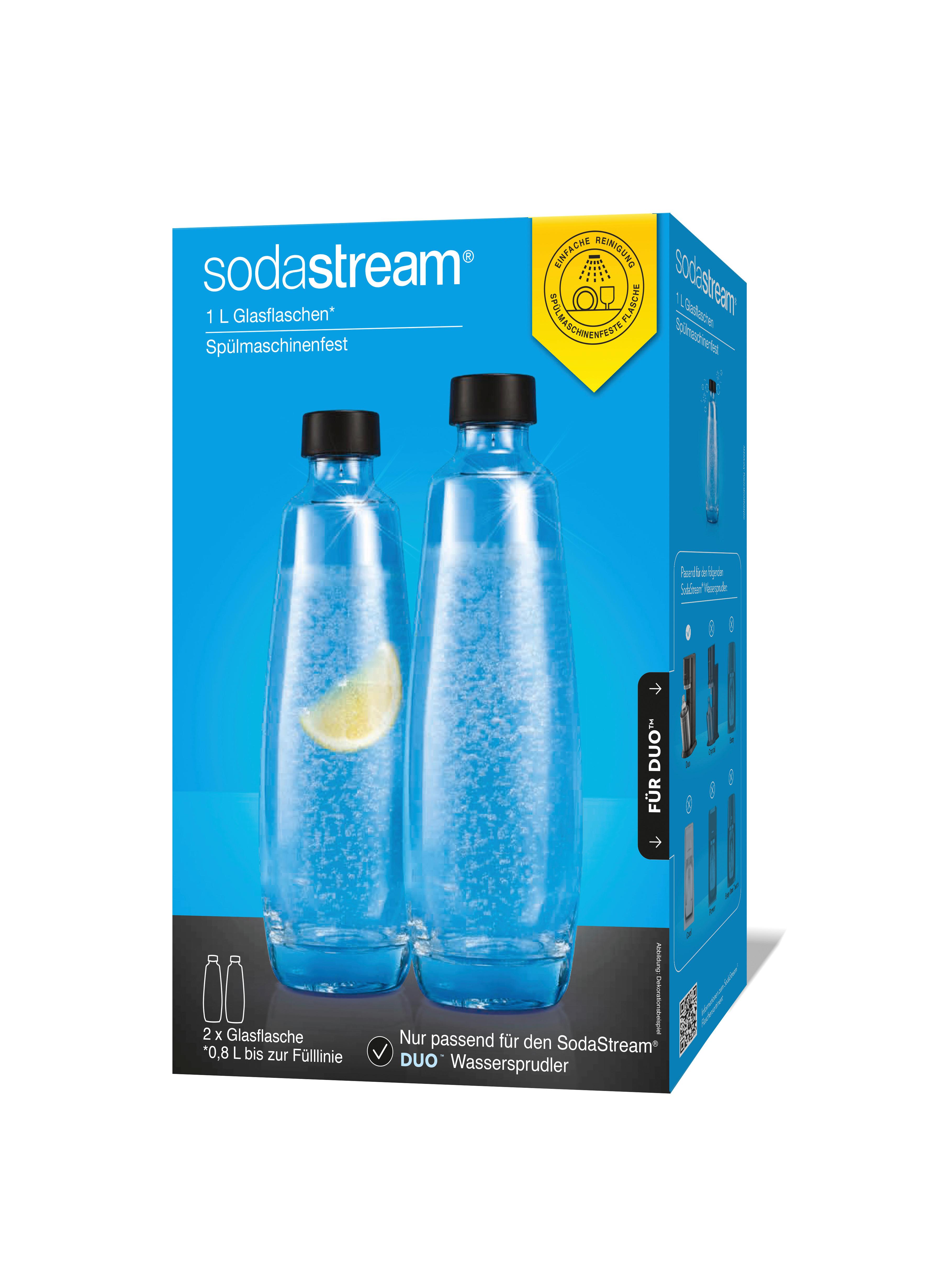 BUTELKA DO SATURATORA 1047205490 - czarny, Basics, szkło (19,5/10/28,5cm) - SodaStream