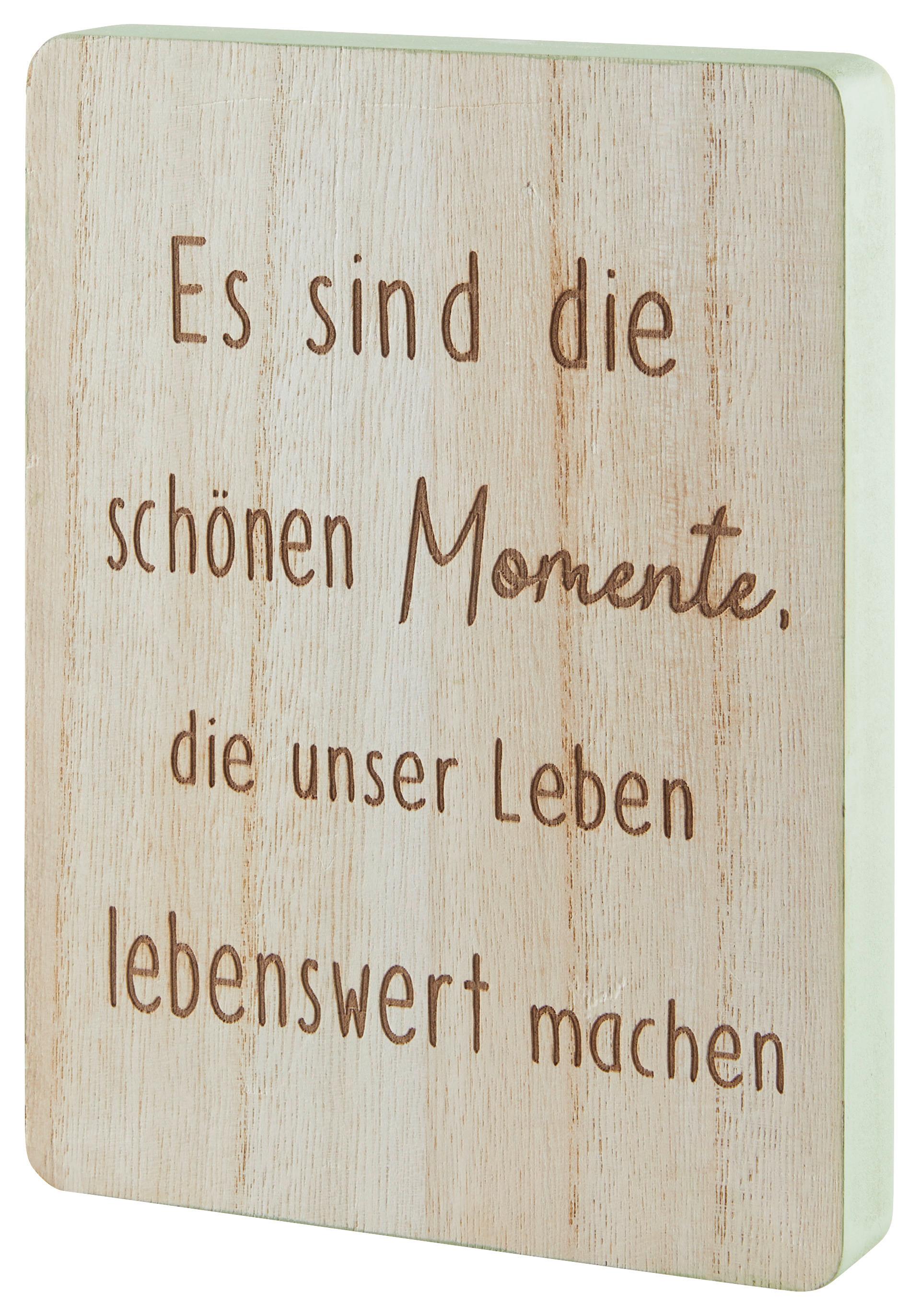 Dekoschild Moments Naturfarben - Naturfarben, Basics, Holzwerkstoff (15/20/3cm) - Modern Living