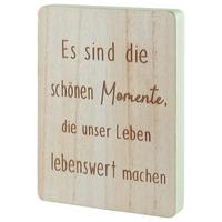 Dekoschild Moments Naturfarben - Naturfarben, Basics, Holzwerkstoff (15/20/3cm) - Modern Living