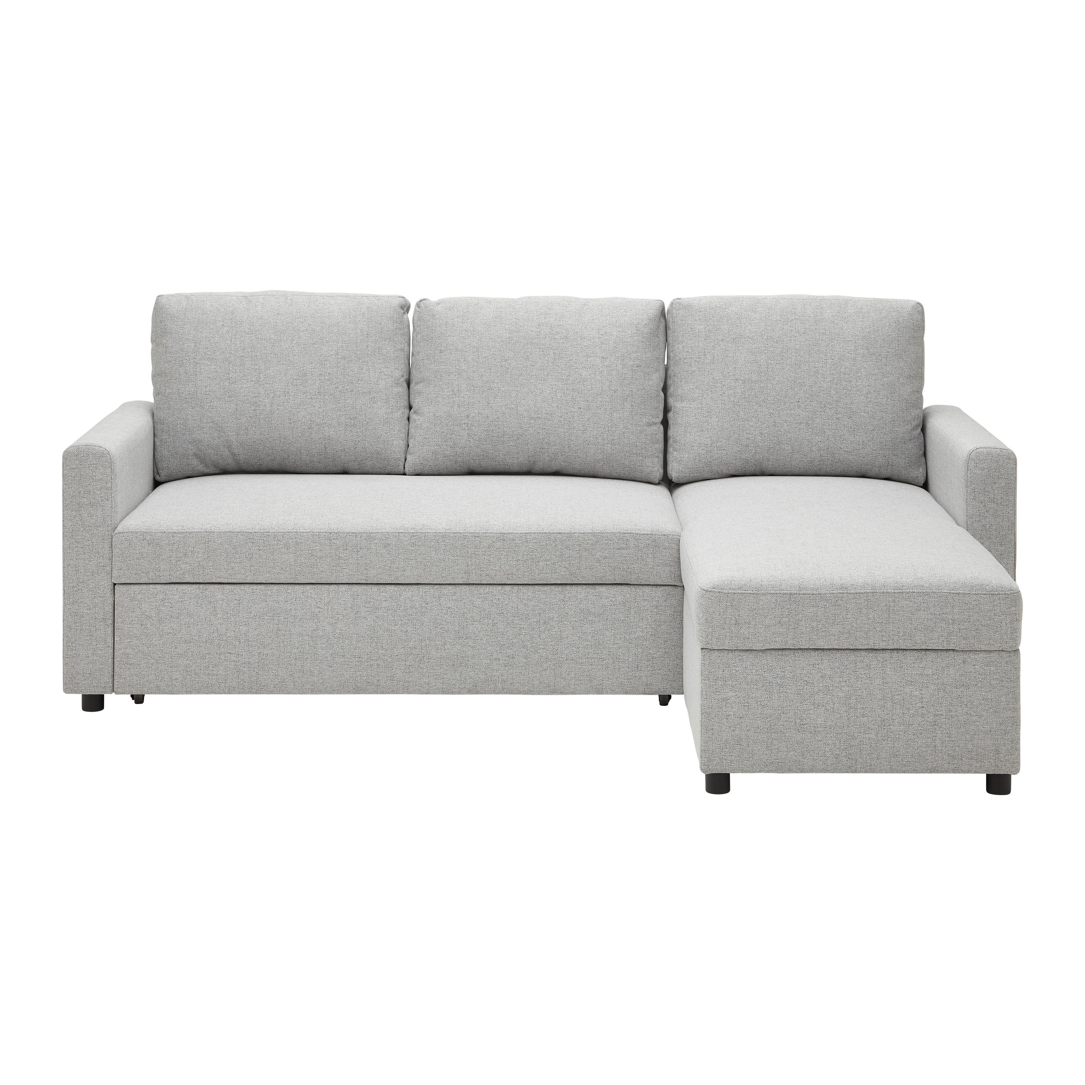 Sedežna Garnitura Victoria, Svetlo Sive Barve - siva/črna, Moderno, kovina/umetna masa (215/82/145cm) - Based