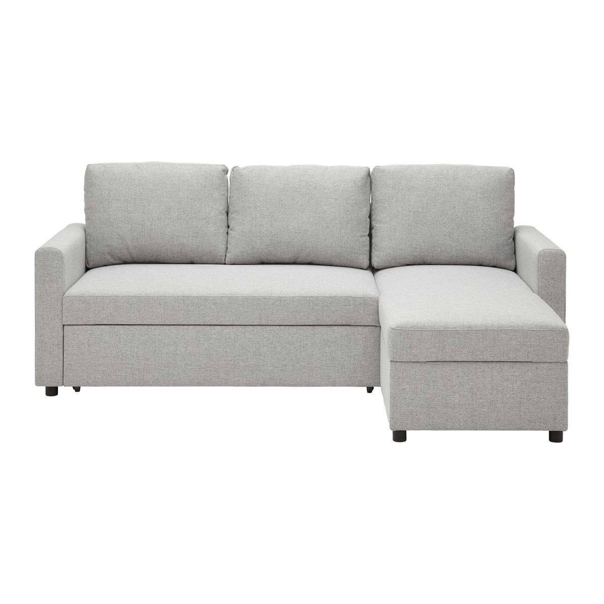 Sedežna Garnitura Victoria, Svetlo Sive Barve - siva/črna, Moderno, kovina/umetna masa (215/82/145cm) - Based