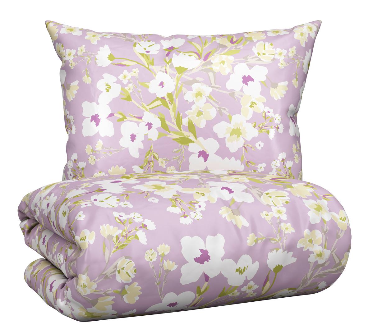 BETTWÄSCHESET UTE - Rosa, Romantik / Landhaus, Textil (160/210cm) - Modern Living