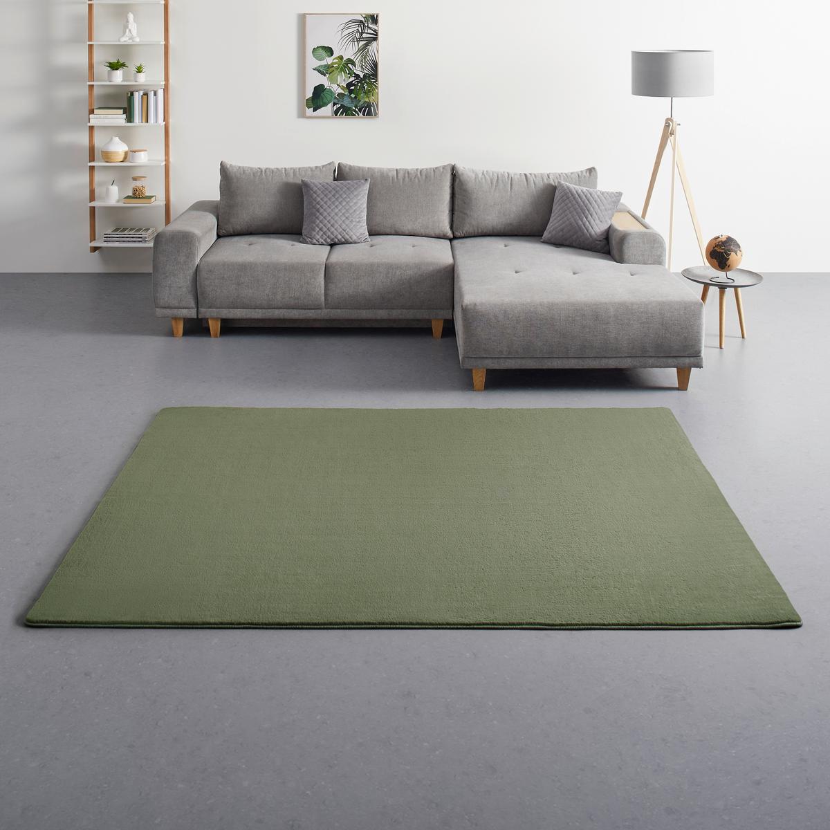 Fellteppich Pälsa Grün ca. 160x230cm - Grün, KONVENTIONELL, Textil (160/230cm) - Mömax