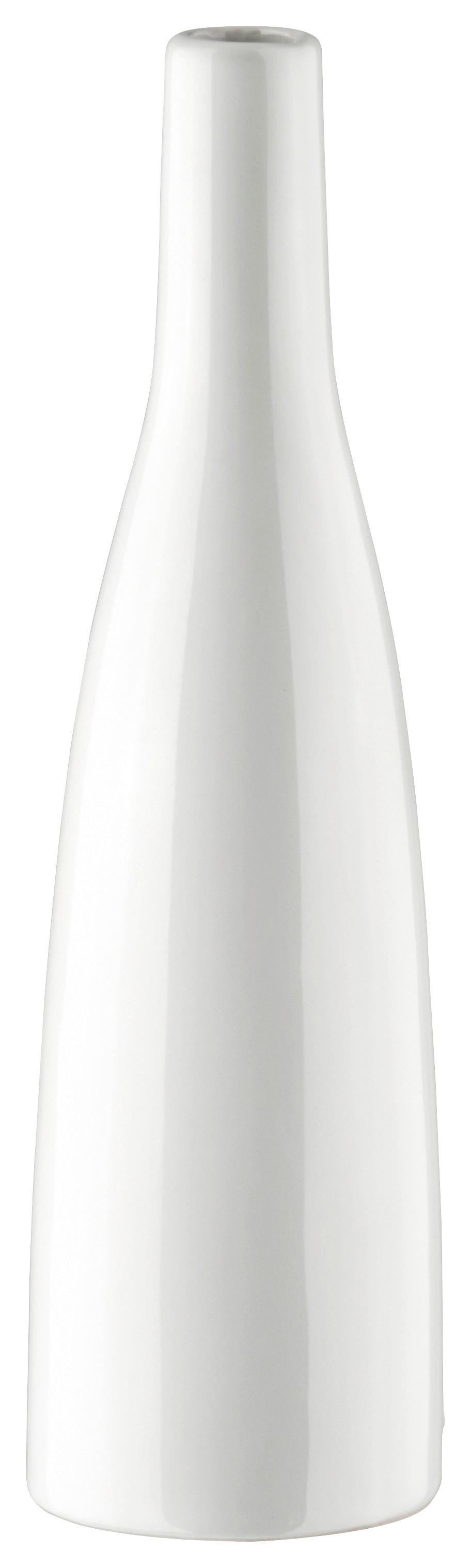 Vase Plancio II Weiß - Weiß, MODERN, Keramik (7,5/27cm) - Modern Living