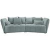 Mega Sofa Sofi - crna/svijetlo plava, Moderno, tekstil (294/93/152cm) - Premium Living