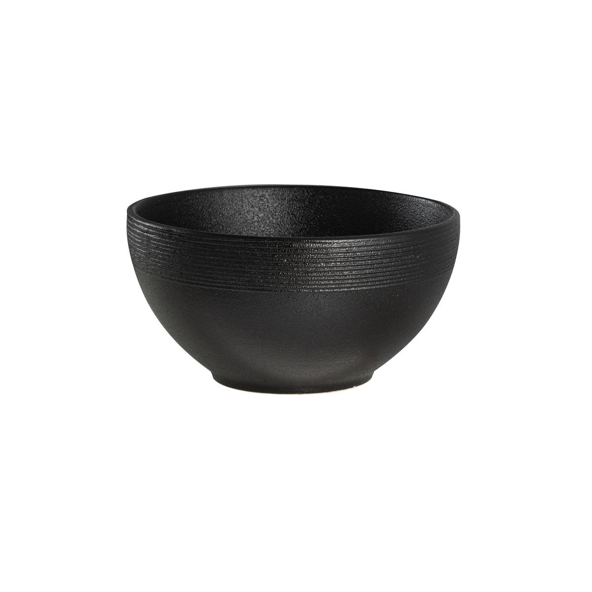 SERWIS OBIADOWO-ŚNIADANIOWY GROOVER - czarny, Lifestyle, ceramika (36.5/33.5/33.5cm) - Novel