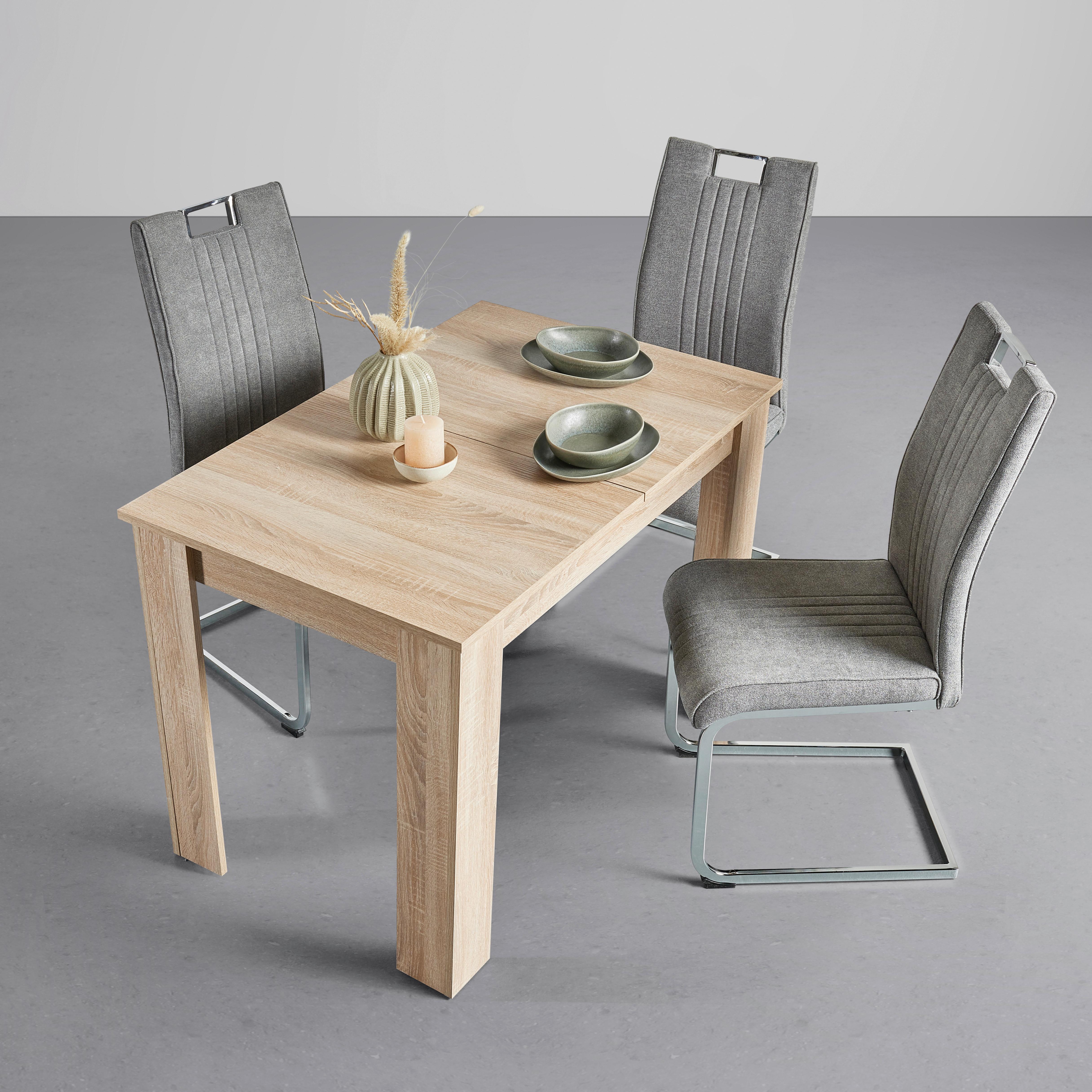 table à rallonge in Eichefarben - Eichefarben, Holzwerkstoff (110-164/76/70cm) - Based