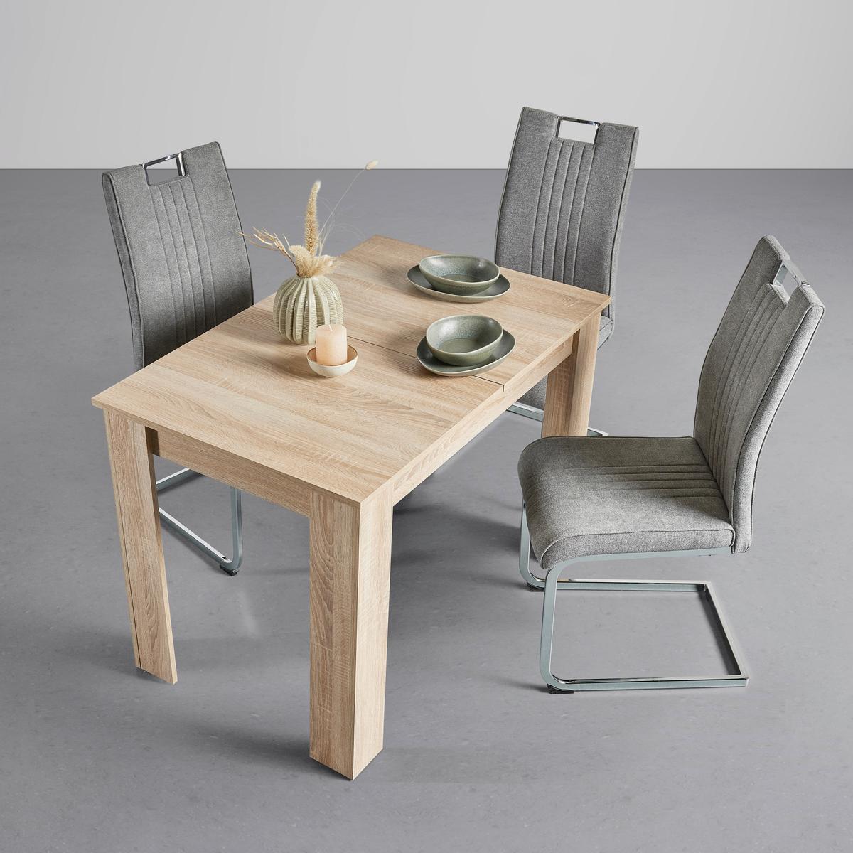 Ausziehtisch Bianca in Eiche ca. 110-164x70x76 cm - Eichefarben, Holzwerkstoff (110-164/70/76cm) - Based
