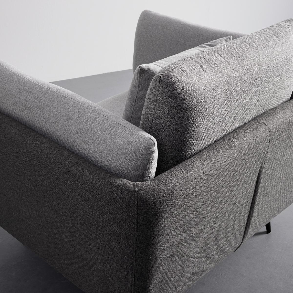 Sessel Genesis Grau Webstoff - Schwarz/Grau, MODERN, Holz/Textil (112/65/91cm) - Bessagi Home