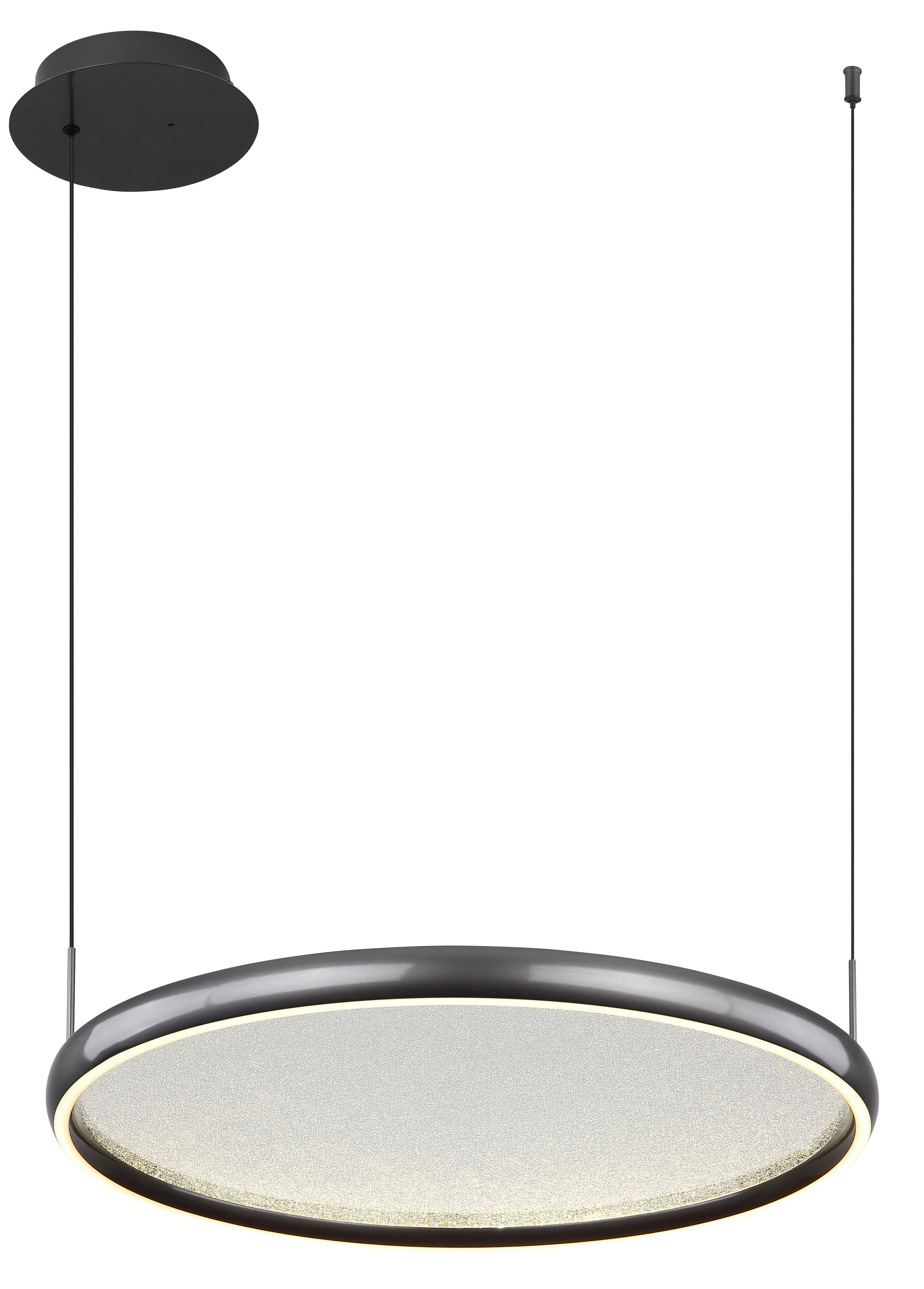 LED-HÄNGELEUCHTE 67186-36 - Weiss/Schwarz, Design, Kunststoff/Metall (63/60/150cm) - Globo