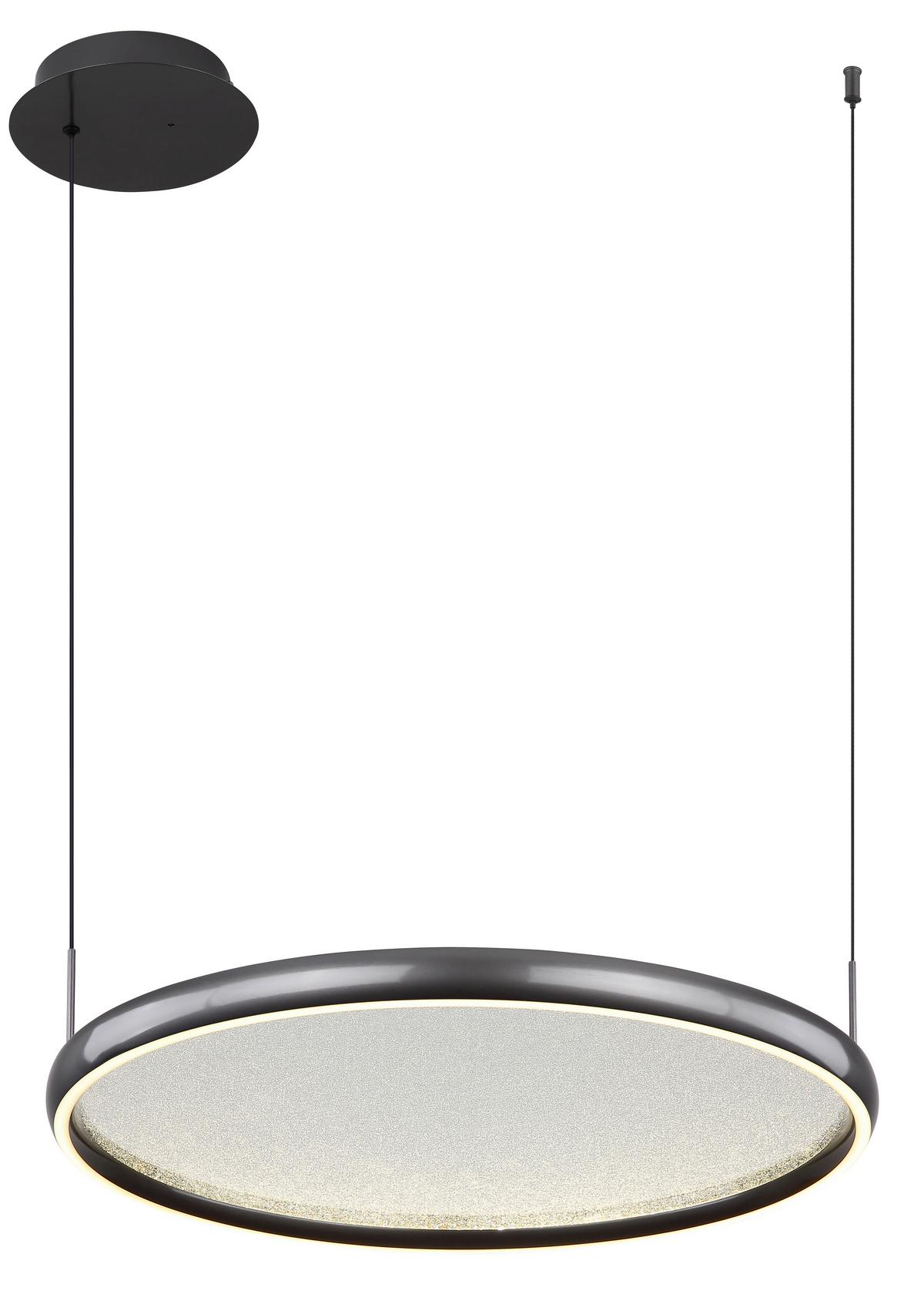 Led Viseća Svjetiljka Crna Boja - bijela/crna, Design, metal/plastika (63/60/150cm) - Globo