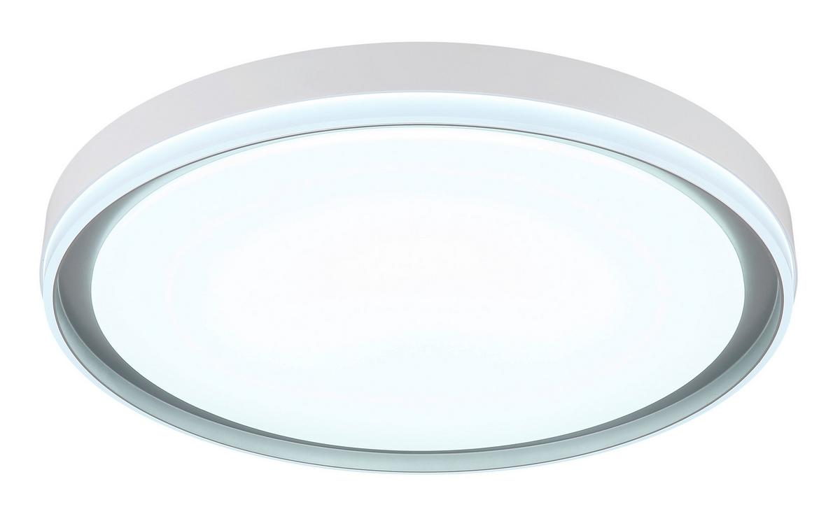 Led Stropna Svjetiljka Janice - bijela/srebrne boje, Design, metal/plastika (50/8cm) - Globo