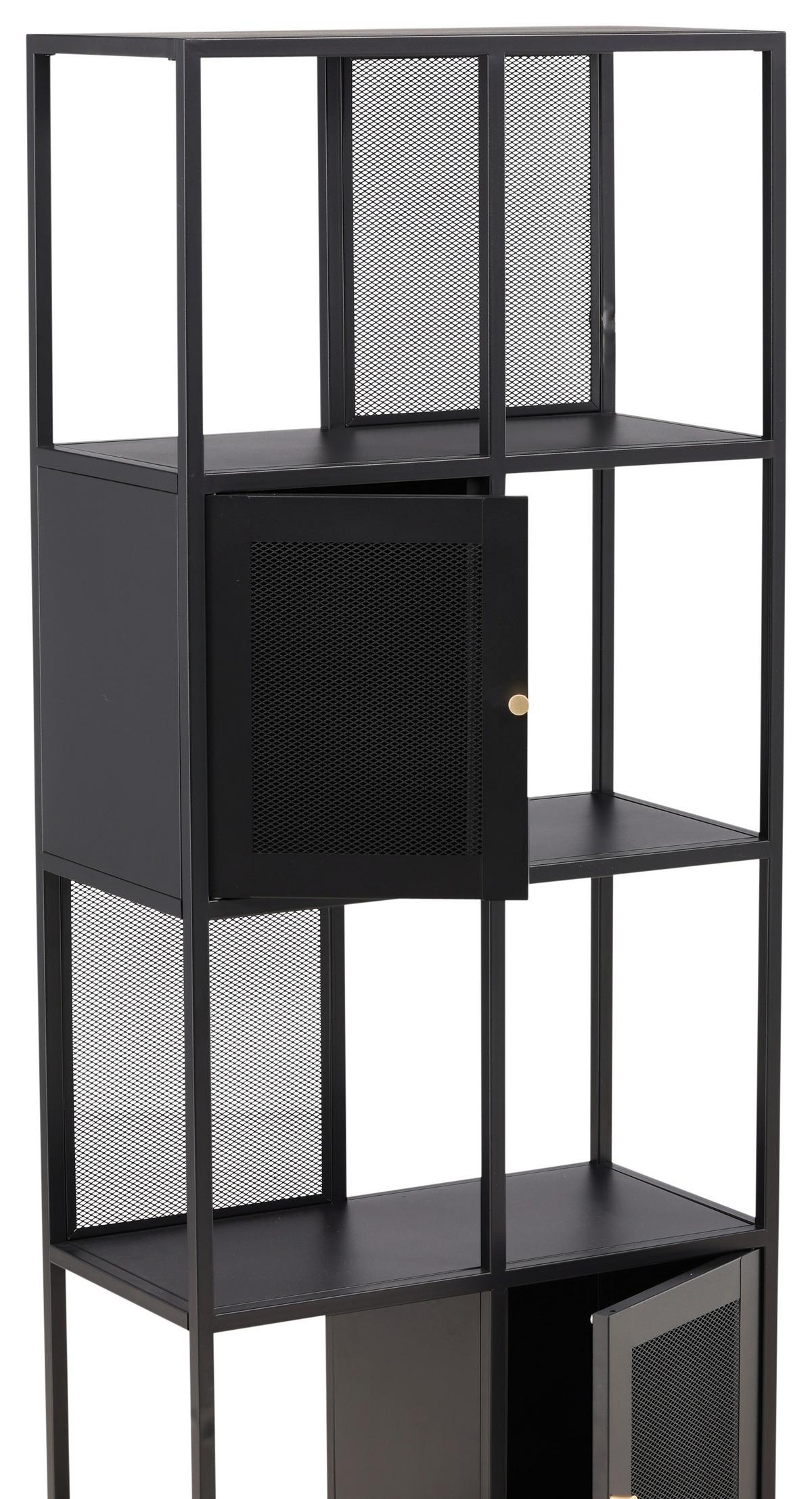 REGAL NETT - Schwarz, Design, Metall (70/180/35cm) - Livetastic