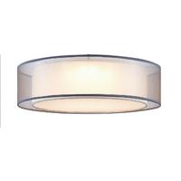 Led Stropna Svjetiljka Chloe - siva/boje nikla, Konvencionalno, metal/tekstil (50/15,5cm) - Globo