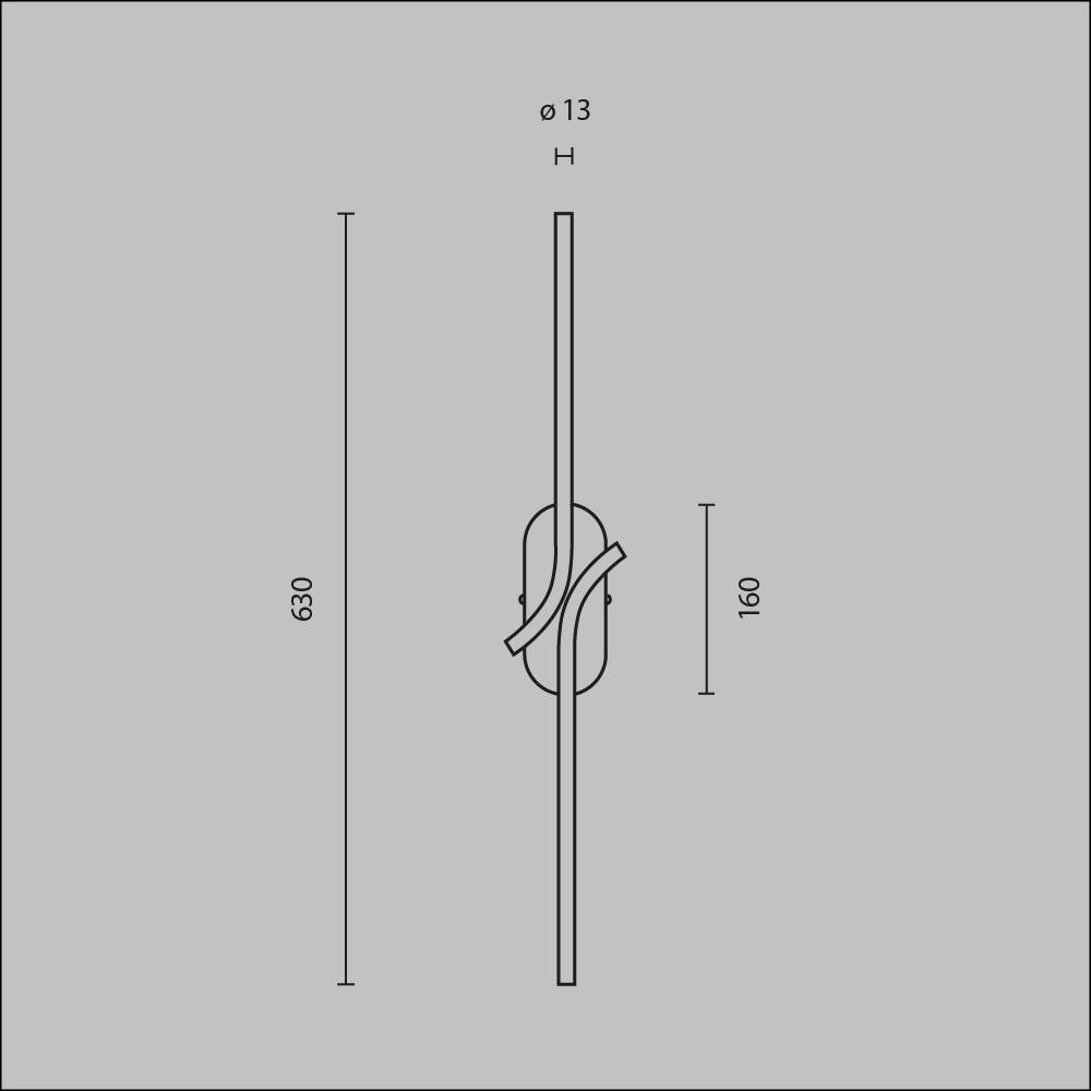 WANDLEUCHTE RENAISSANCE - Messingfarben/Grau, Modern, Stein (9,7/8,6/63cm) - MAYTONI