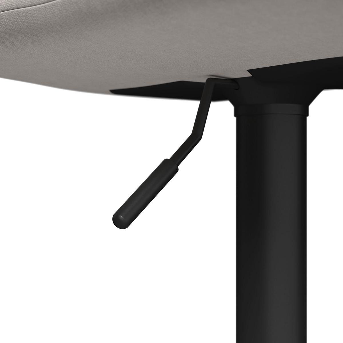 Barhocker Caja Creme Struktur Gepolstert - Creme/Schwarz, MODERN, Holz/Textil (47/87-107/49cm) - Bessagi Home