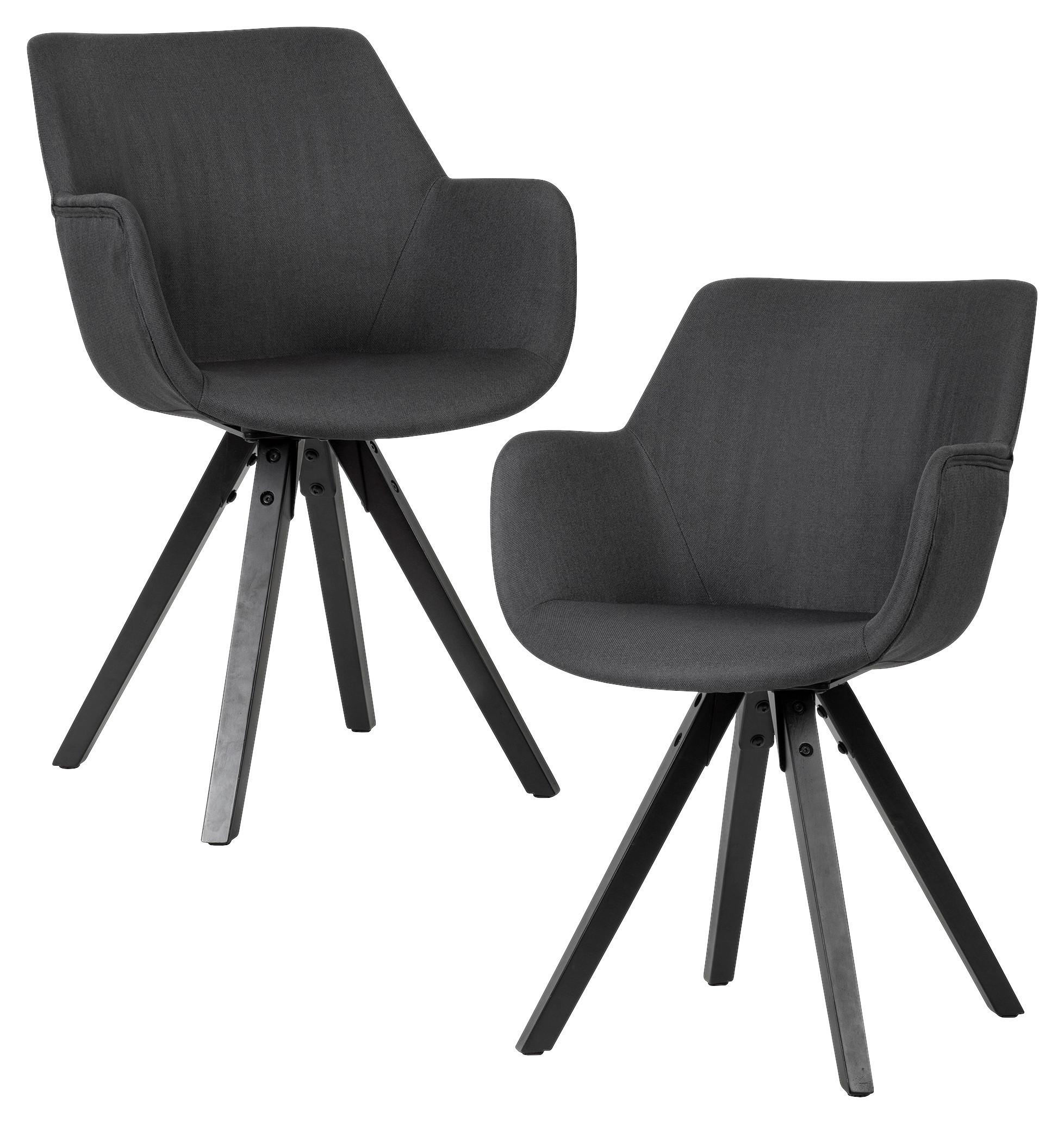 Set Naslanjačev Wl6.115 - črna, Moderno, tekstil/les (54/85/58cm) - MID.YOU