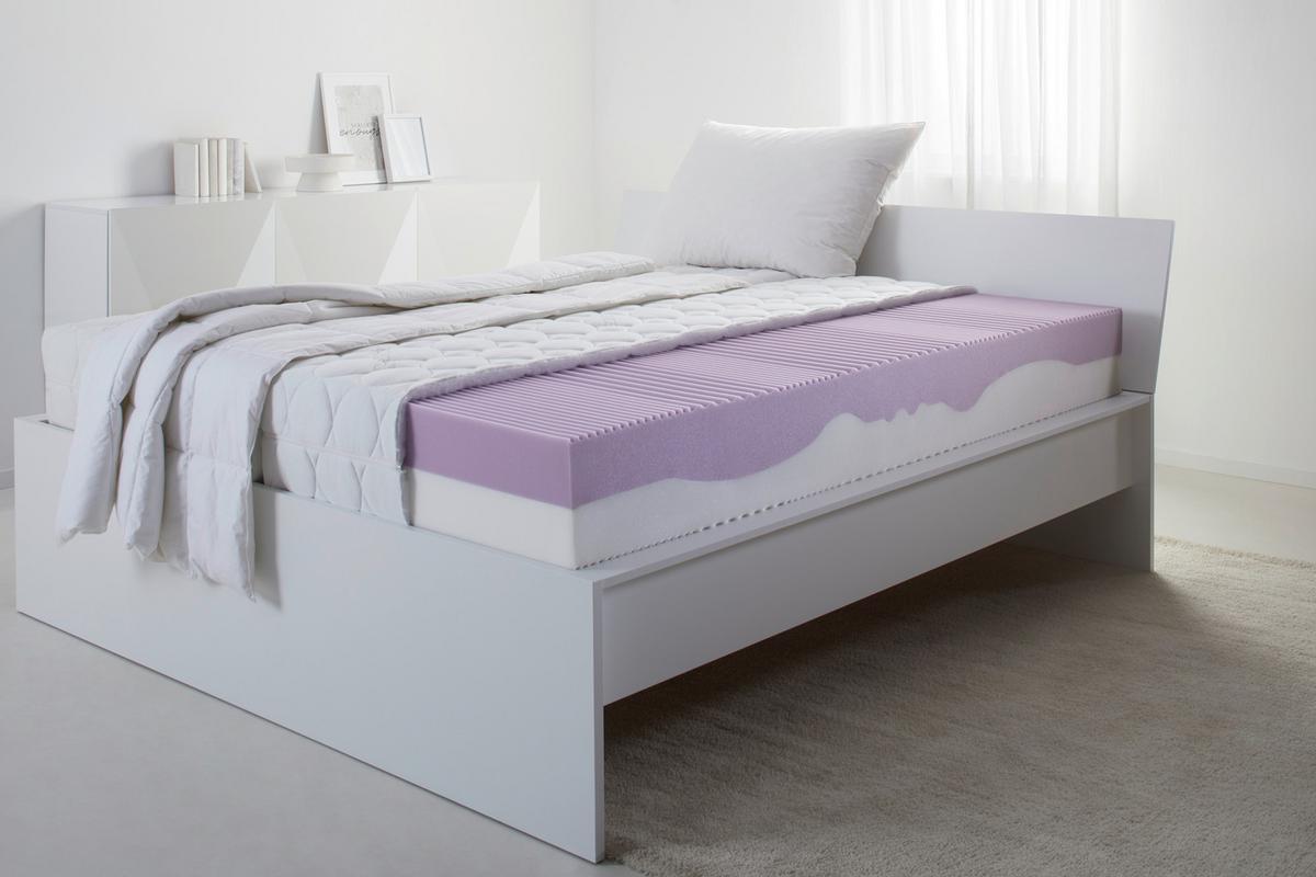 Partnermatratze Ergo 24 H2/H3 ca. 160x200cm - Weiss, Textil (160/200cm) - Nadana