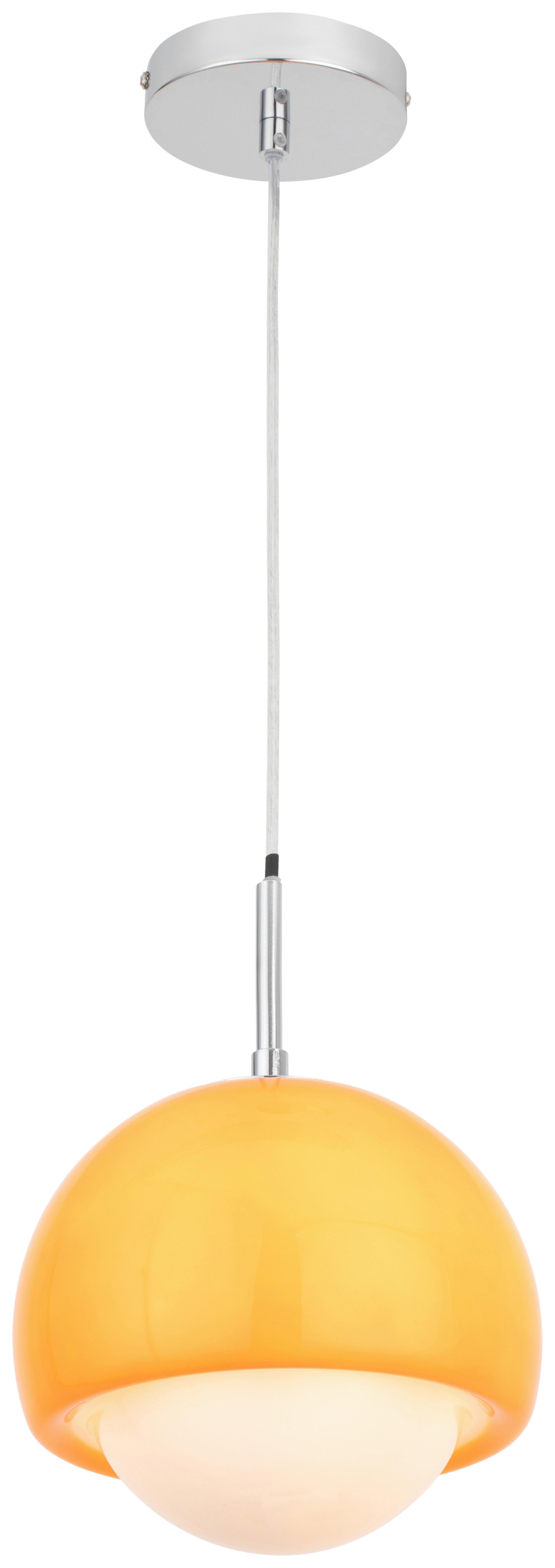 LAMPA WISZĄCA KRISTI - biały/pomarańczowy, Design, metal/szkło (22,5/120cm) - Collett's Monde