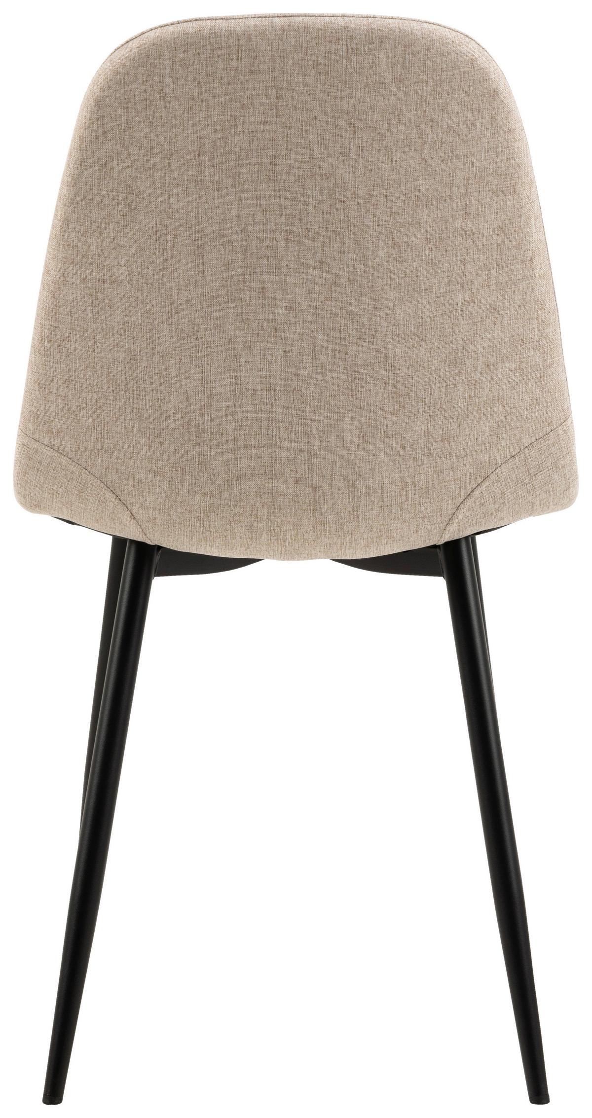 KRZESŁO CELIA - beżowy/czarny, Trend, metal/tkanina (44/86/54cm)