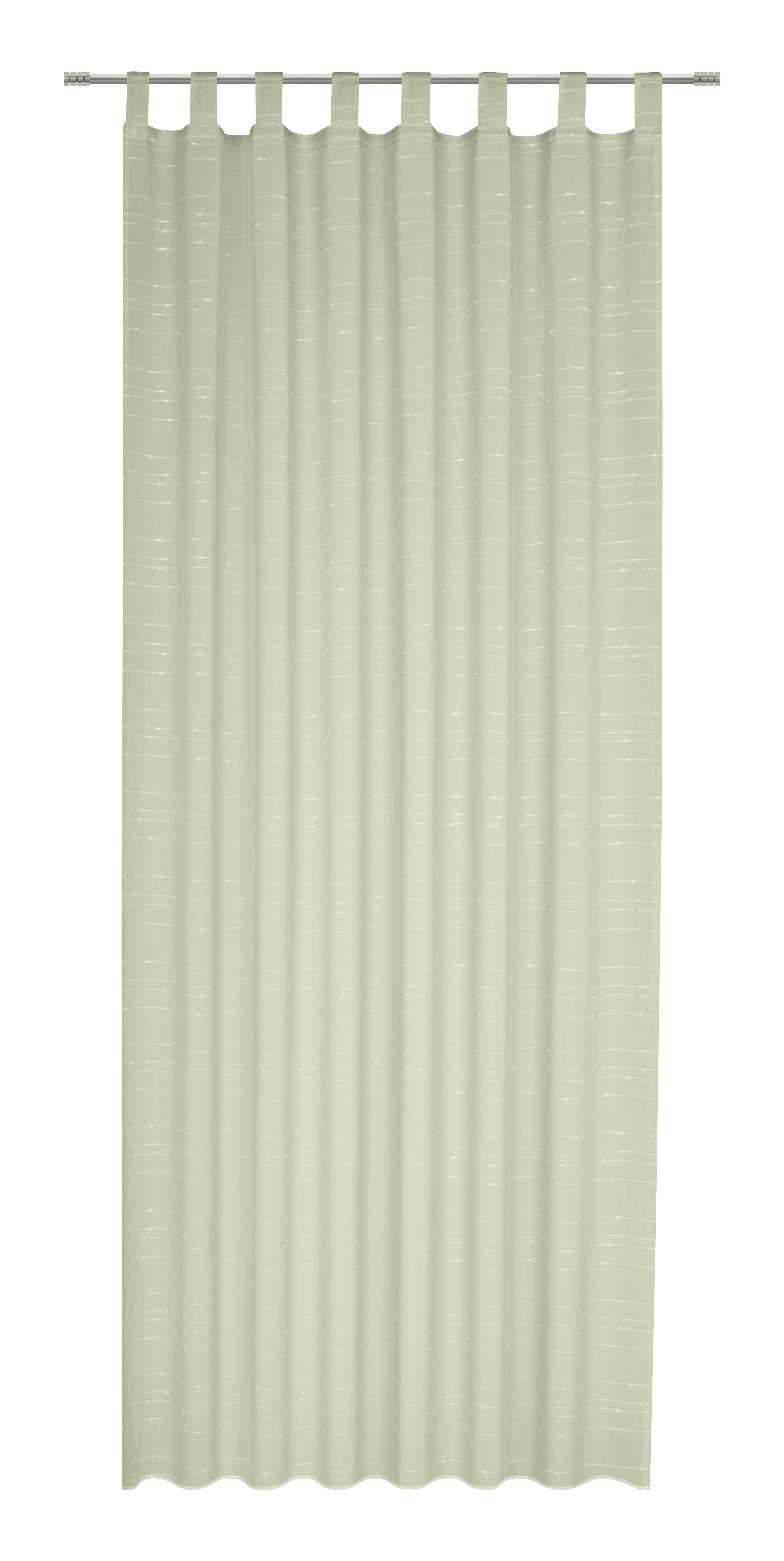 Schlaufenvorhang Ida Grün ca. 135x245cm - Grün, KONVENTIONELL, Textil (135/245cm) - Based