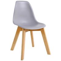 Gyerekszék Steve - szürke, Modern, műanyag/fa (32/57/32cm) - Based