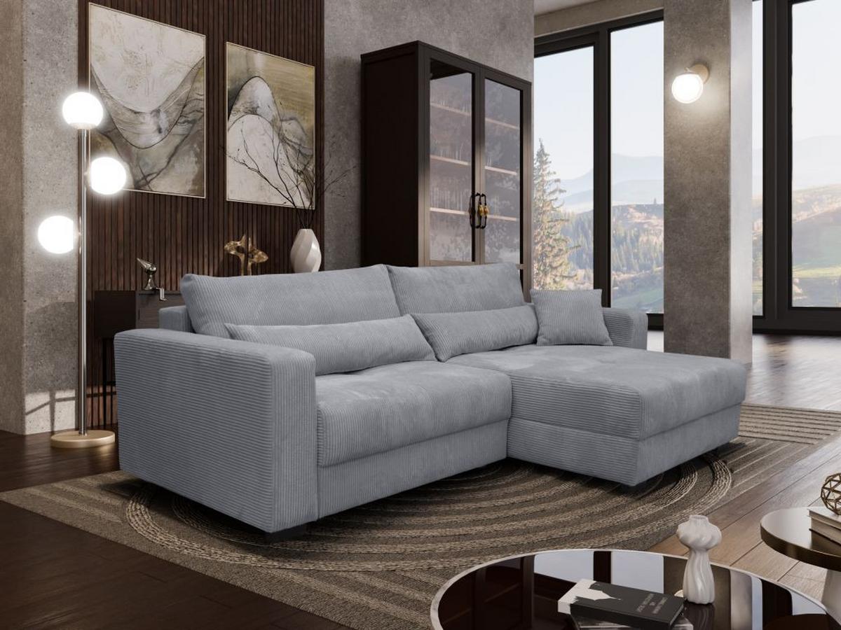 Kutna Garnitura Xela - siva/crna, Moderno, tekstil (265/170cm) - Modern Living