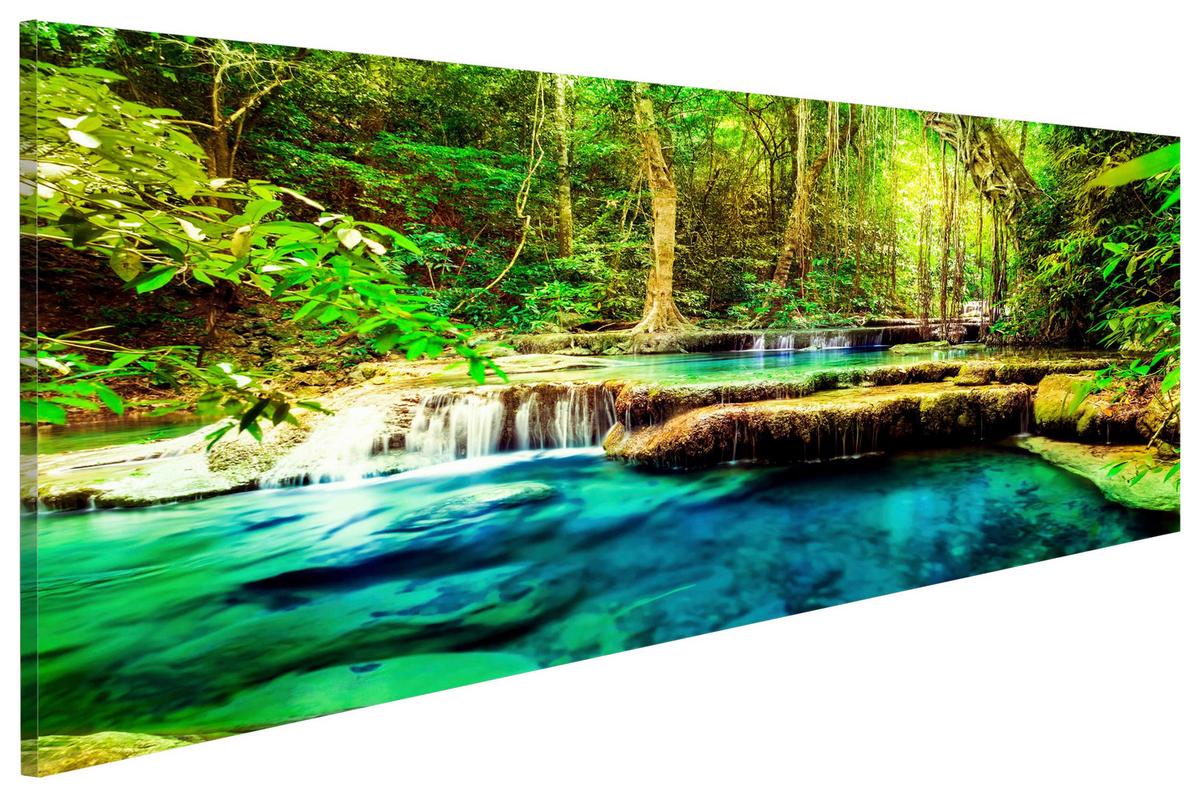 Slika Na Platnu Jewel Of Nature - zelena, Basics, tekstil (120/40cm) - artgeist