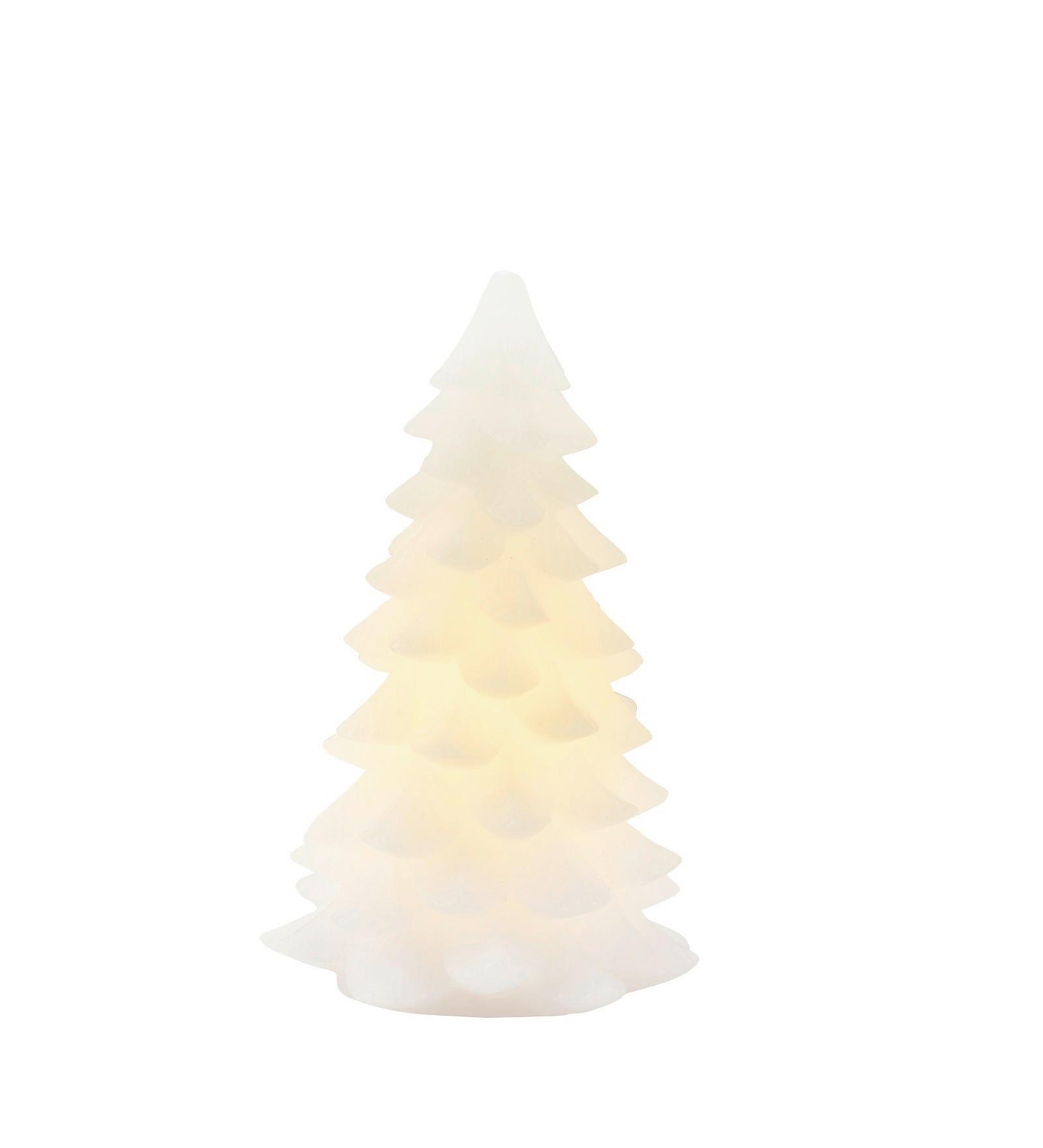 ŚWIECA LED 13201 CARLA TANNENBAUM - biały, Konventionell, materiały naturalne (11/19cm)