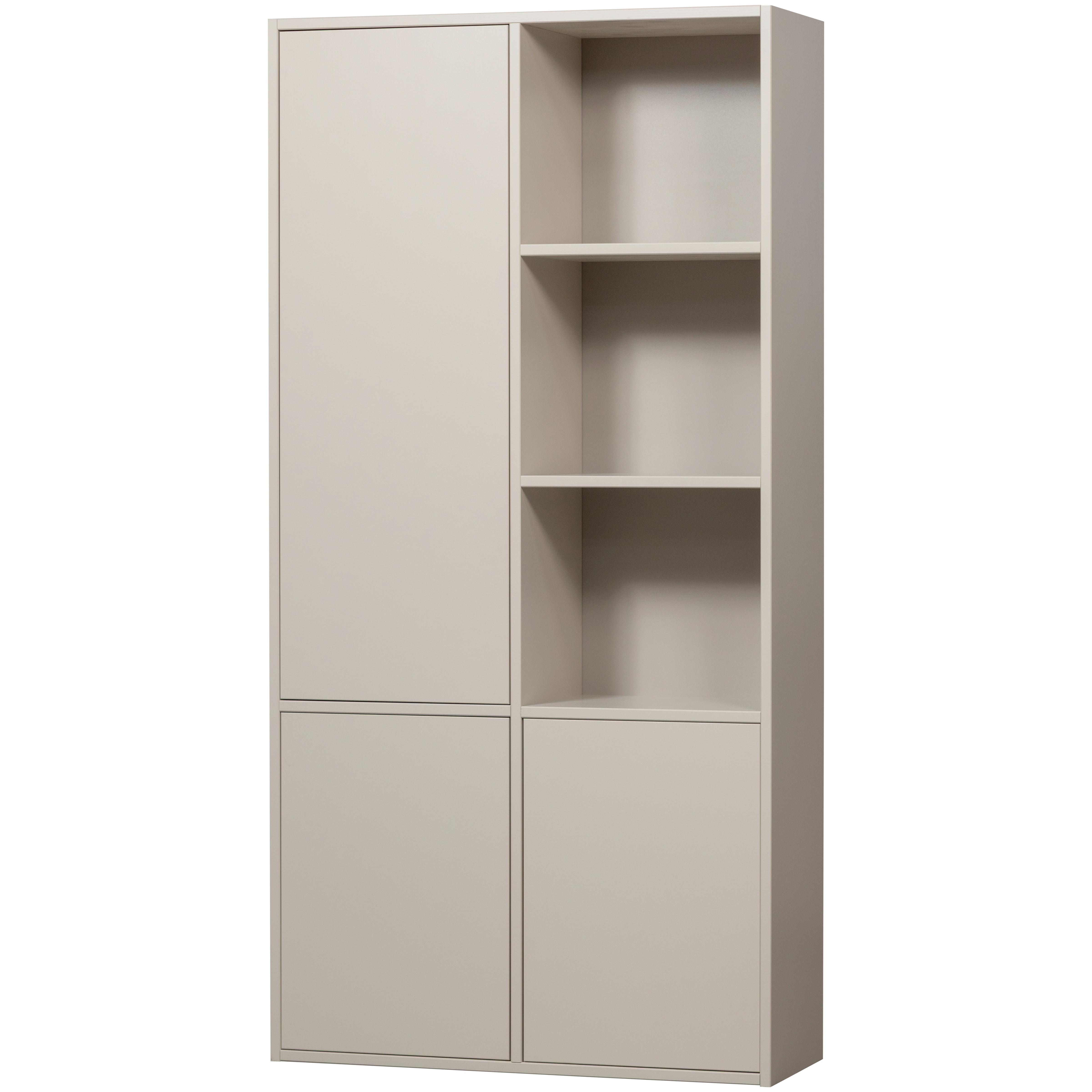 Mehrzweckschrank Meggy Grau B: 108 cm - Grau, Design, Holz (108/215/40cm) - Livetastic