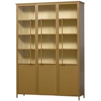 Vitrine Exhibit Honiggelb - Honig, Design, Glas/Metall (140/200/40cm) - Livetastic