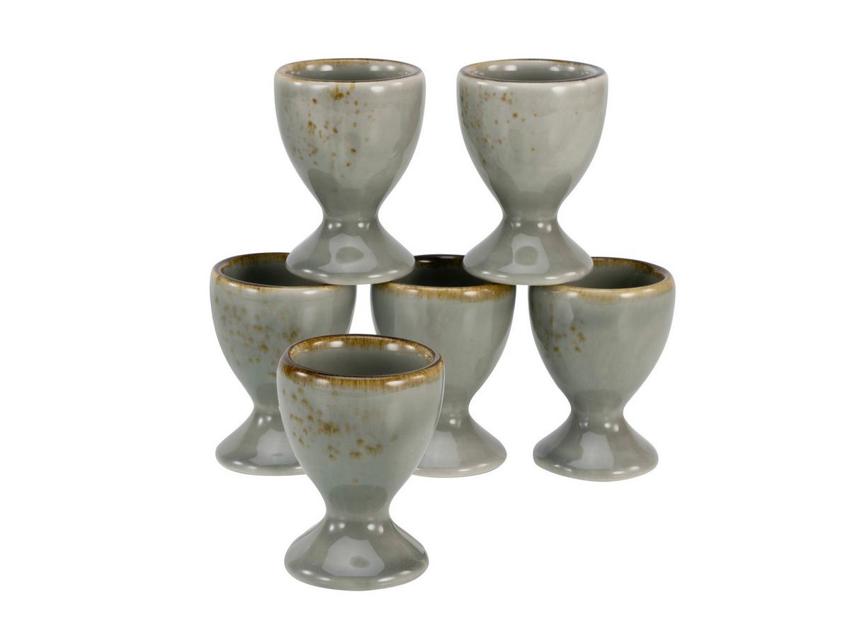 Set Postavkov Za Jajca Stone, 6-Delni - siva, Trend, keramika (5,5cm) - Creatable