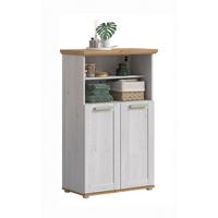 Midischrank Verona Lärchefarben/Eiche Artisan - Silberfarben/Lärchefarben, Trend, Holzwerkstoff/Kunststoff (74/116/34cm) - MID.YOU