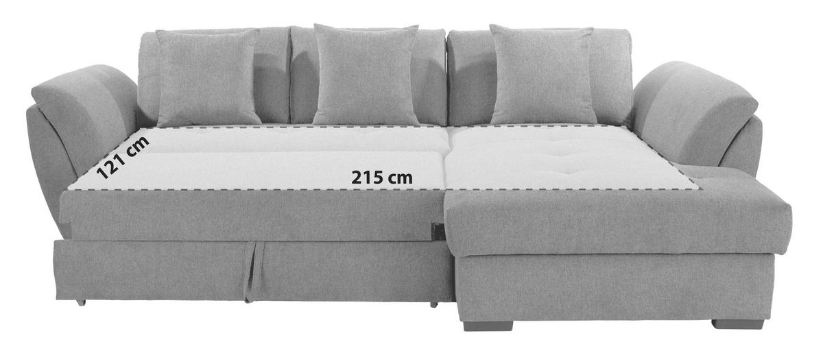 Kutna Garnitura Berisso - crna/sivo-bež, Konvencionalno, tekstil (278/187cm) - Ondega