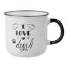 SET DE TASSES DOGS - noir/blanc, KONVENTIONELL, céramique (9,8/9,2cm) - Mömax