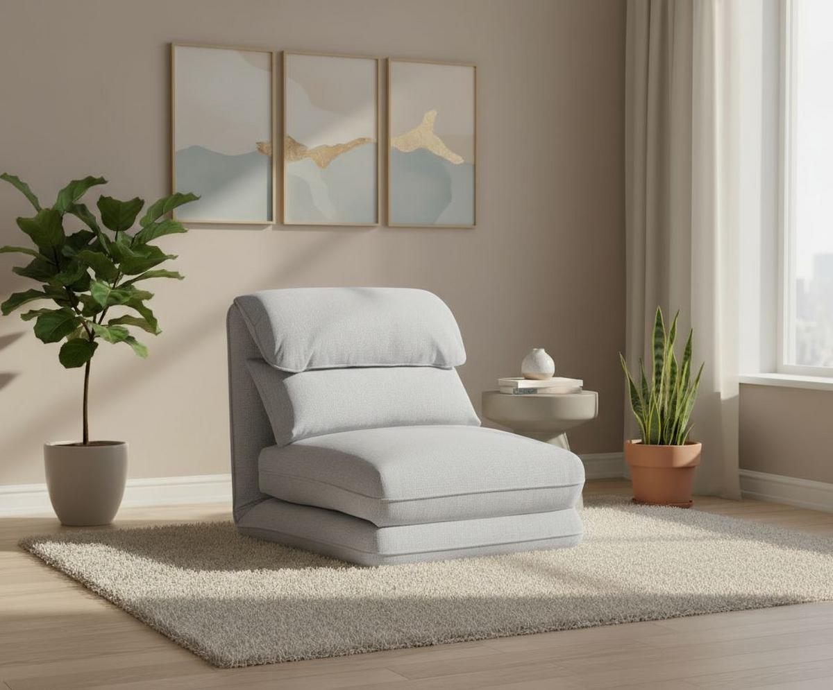 Fotelj Verve, Svetlo Siva, Funkcija Ležišča - svetlo siva, Design, kovina/tekstil (78/72/85cm) - Livetastic