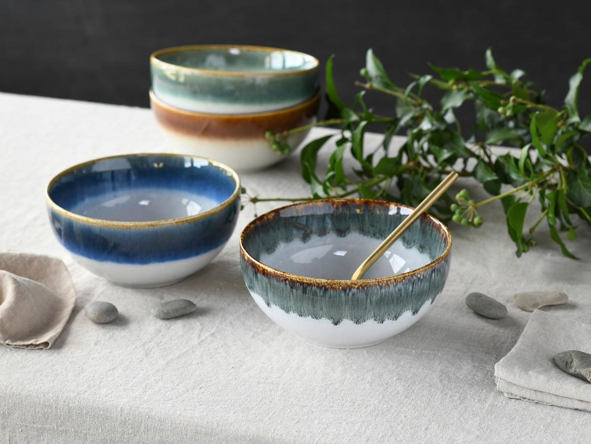 Set Posod Cascade Bunt, 4-Delni - modra/siva, Basics, keramika (17,5cm) - Creatable