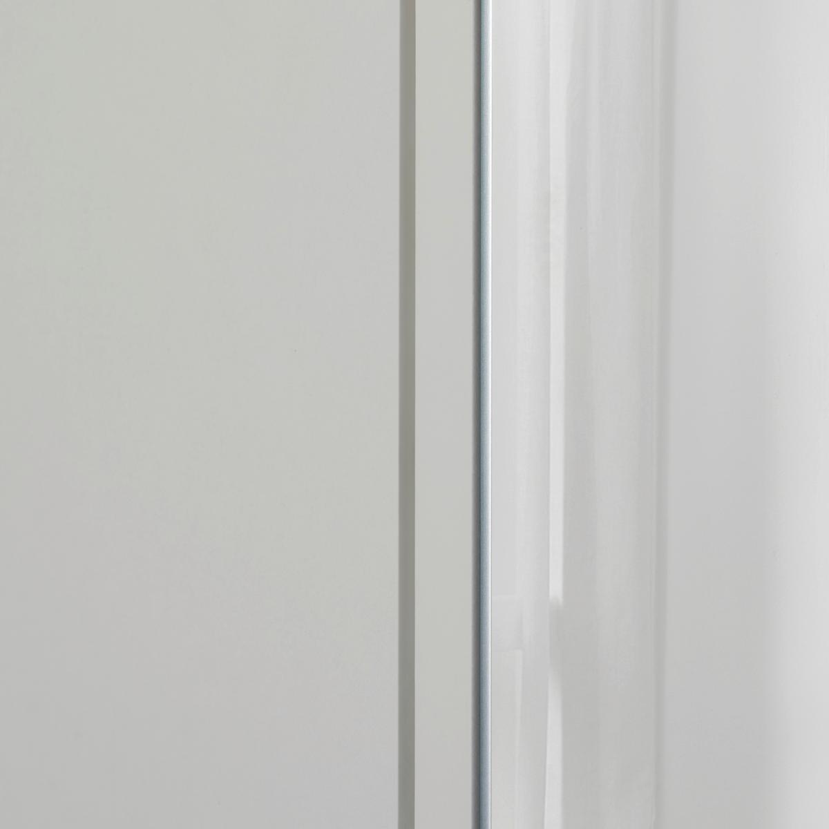 Schuhschrank Calma Weiss Schuhe bis Gr. 43 - Weiss/Alufarben, Konventionell, Holzwerkstoff/Kunststoff (50/179,7/20cm) - Mömax