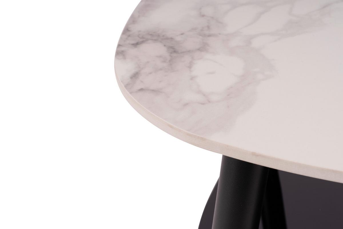 Măsuță de cafea STONE - alb/negru, Modern, ceramică/sticlă (90/41/57cm) - Modern Living
