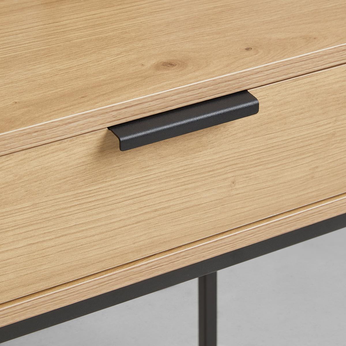NOPTIERA ILVA - culoare lemn stejar/negru, Konventionell, metal/material pe bază de lemn (40/60/28cm) - Mömax