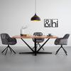 MATBORD VECTOR - svart/akaciefärgad, Modern, metall/trä (180/76/90cm) - Mömax