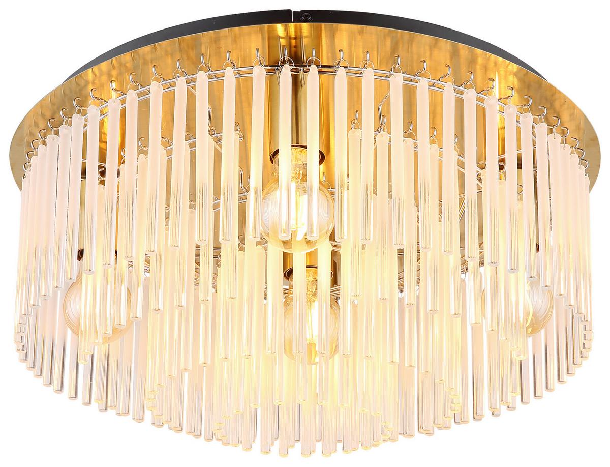 LAMPA SUFITOWA LUDMILLA - czarny/kolor złoty, Design, metal/szkło (50/25cm) - Collet's Monde