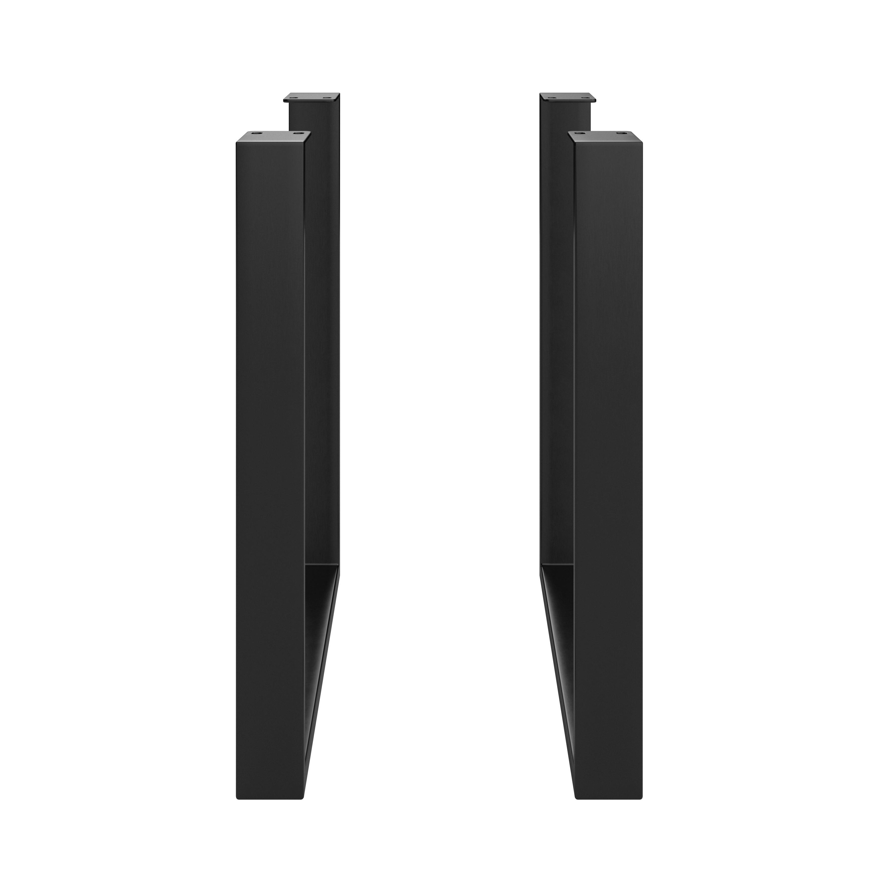 Tischgestell Noah Schwarz - Schwarz, Modern, Metall (78/72/7,5cm) - Mömax