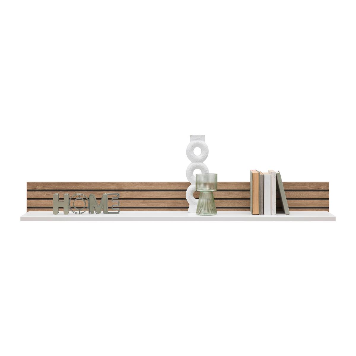 Wandboard Whitehouse 10Q8WR41 Weiss/Eichefarben - Weiss/Eichefarben, Modern, Holzwerkstoff (140/16/20cm) - Premium Living