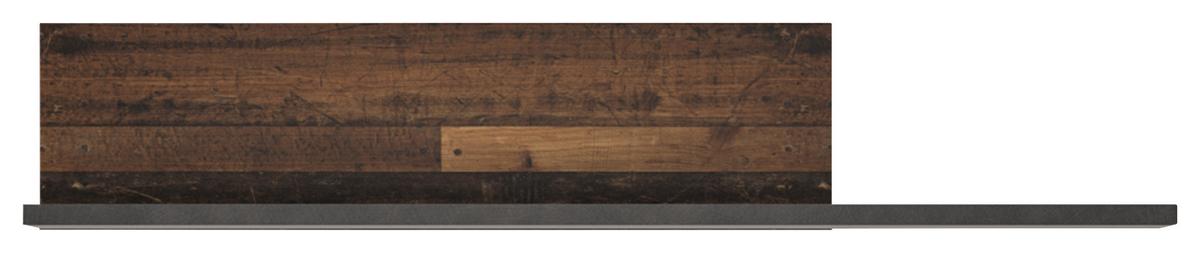 Zidna Polica Nubi - tamno siva/boje starog hrasta, Moderno, drvni materijal (120/22/22cm) - Modern Living