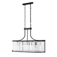 Kristály Függőlámpa Victoria 8095-5bk - fekete, Design, üveg/fém (78/150/30cm)