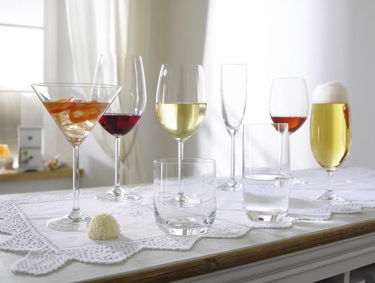 KOMPLET SZKŁA STOŁOWEGO 063315 - przejrzysty, Basics, szkło (7,7/22,2cm) - Leonardo