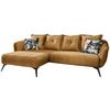 Wohnlandschaft Baggio Gelb Velours - Gelb/Multicolor, MODERN, Holz/Textil (162/277cm) - Livetastic