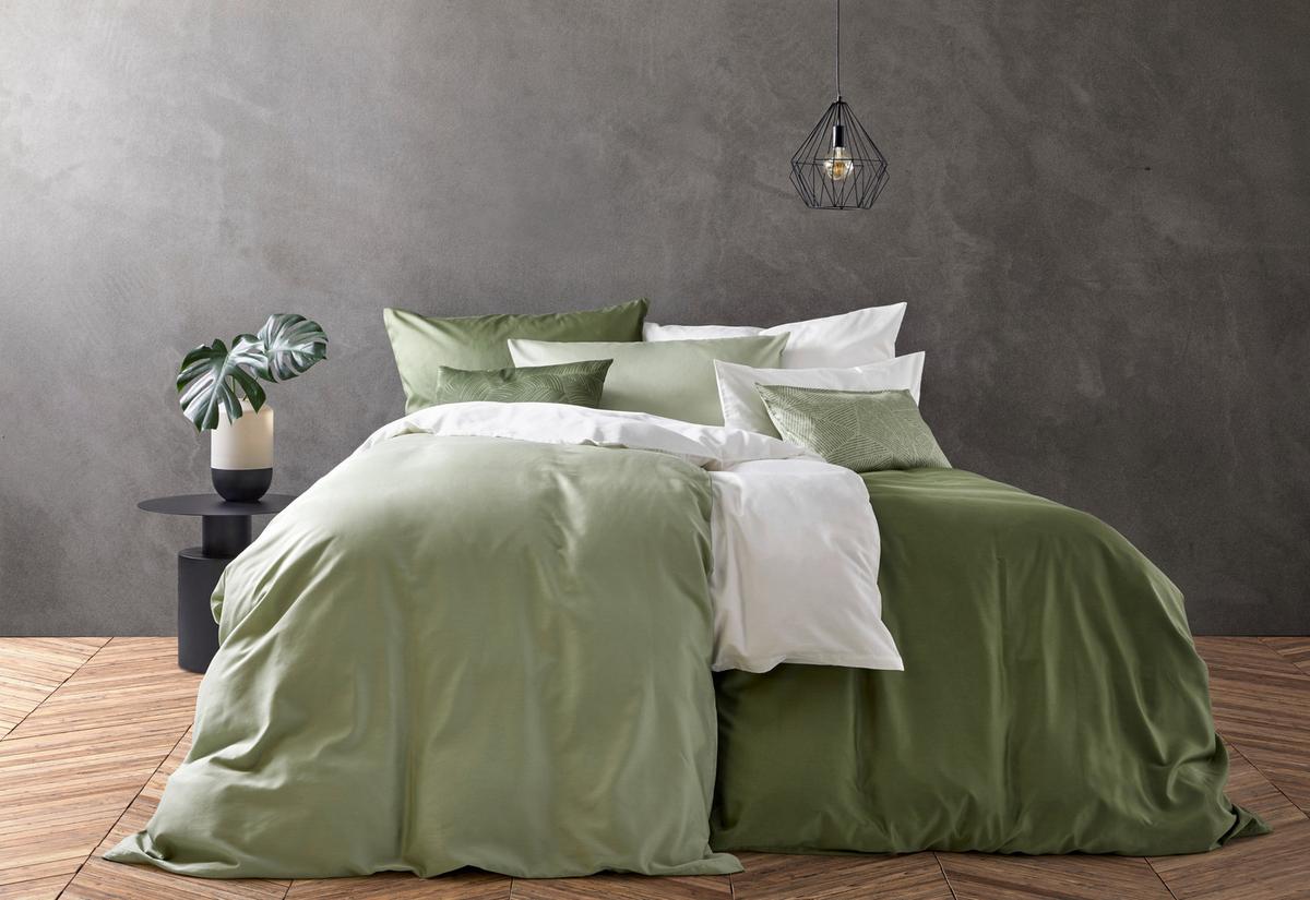 Posteljnina Alex Uni - olivno zelena , Moderno, tekstil (140/200cm) - Premium Living